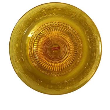 Imagem de Prato para Bolo de Vidro Amarelo - 29 diam - Urban