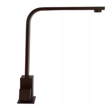 Imagem de Torneira Cozinha Bancada Quadrada Bica Alta Móvel Aço Corten - Class A