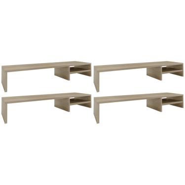 Imagem de Kit 04 Suportes Para Monitor Stand Home Office Lap 90 cm L03 Amadeirado - Lyam