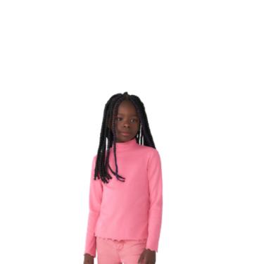 Imagem de Blusa Rosa Infantil Menina Manga Longa com Gola Alta Hering