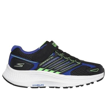Imagem de Skechers Tênis masculino Go Run Consistent 2.0, Preto/Azul/Limão, 12.5 Little Kid