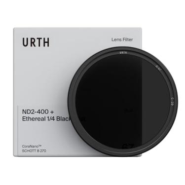Imagem de Urth 58 mm Variável ND2-400 + ¼ Filtro de Lente Black Mist (Plus+) - Filtros de câmera nano-revestidos de 20 camadas para maior polarização e efeito de difusão cinematográfica
