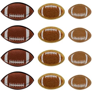Imagem de 12 Peças de Patches Futebol, Bordados com Bordas para Passar e Costurar Patches de Apliques Esportivos Rúgbi para Camisetas Jaquetas Chapéus Bolsas Jeans e Mochilas Faça Você Mesmo