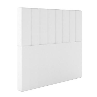 Imagem de Cabeceira Estofada Solteiro 90 Cm Esmeralda Corino Cor: Branco