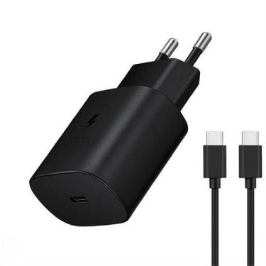 Imagem de Carregador 25W Turbo Entrada Tipo C Samsung, Preto, Branco