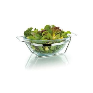 Imagem de Saladeira redonda com suporte cromado Forma Andrea 3 litros