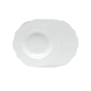Imagem de Jogo de pratos fundo de porcelana Wolff Maldivas 6 peças 23cm