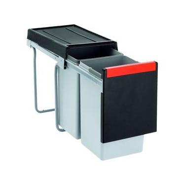 Imagem de Lixeira de Embutir Cube 30 c/ 2 Reservatórios em ABS Franke - 2x 15 Litros