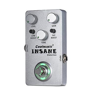 Imagem de Mingzhe Pedal de Efeito de Guitarra de Distorção, Mini Pedal de Efeito de Recorte Vintage, Circuito de Ganho Duplo Integrado True Bypass, para Controle de Tom de Overdrive Com Luz LED