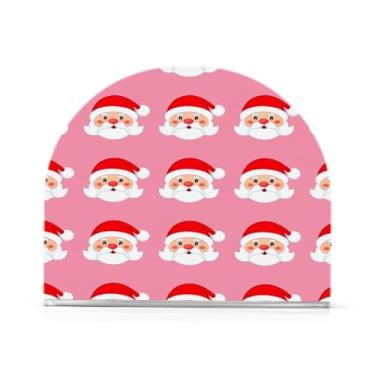 Imagem de Qilmy Lindo porta-guardanapos de acrílico de Papai Noel, suporte de lenços de mesa independente transparente, dispensador de papel de coquetel para cozinha, jantar, restaurante, bar, decoração, 1