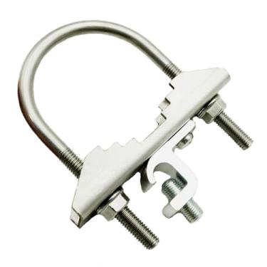 Imagem de Braçadeira de tubo para fios elétricos 1/0-14 AWG, encaixe de conduíte de braçadeira de aterramento de aço inoxidável, adequado para tubos de água de 3,4 a 6 cm ou haste de cobre