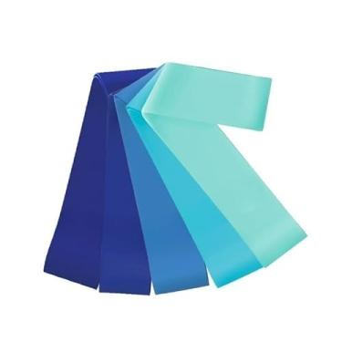 Imagem de Kit 5 Mini Bands Elástico Exercício Treino Em Casa 5 Níveis(AZUL)