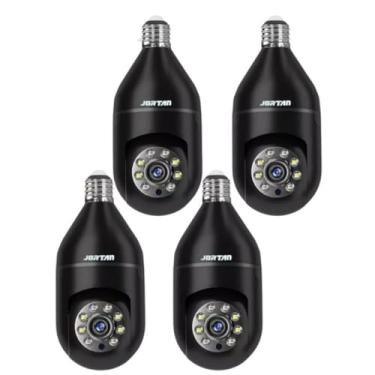 Imagem de ANJ.GG Câmera de Segurança Interna/Externa, Estilo Domo, 1080p/720p, Detecção de Movimento, Monitoramento Residencial, O19-preto*4, Wi-Fi/Com fio, Visão Noturna, AC/DC, Wi-Fi