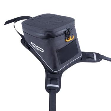 Imagem de Giant Loop Bolsa tanque Fandango, bolsa preta impermeável para motocicleta, capacidade de 8 litros, serve para qualquer bicicleta suja, moto de neve, aventura, esporte duplo e mais (preto, 8L)