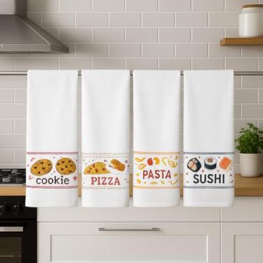 Imagem de Pano de Prato atoalhado Gourmet Premium 370 grs. Panos de Copa Felpuldo Alta absorção 100% Algodão Felpudo 65x45cm Kit 7 Unidades com bainhas reforçada Pano Cozinha Gourmet Guardanapos Atoalhado Luxo