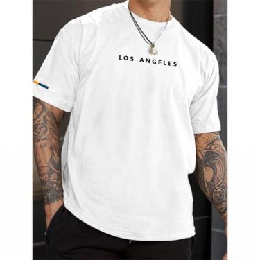 Imagem de Camiseta T-Shirt Masculina LOS ANGELES Urban Street Manfinity 100% Alg