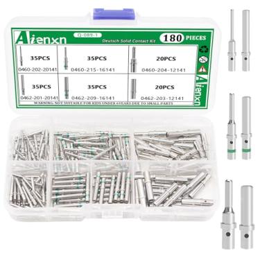 Imagem de Aienxn 180PCS pinos DT tamanho de contato 12 16 20 terminais machos fêmea, conector DT / kit de terminais para conector Deutsch calibre de fio 12-22 AWG