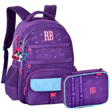Imagem de Kit Rebecca Bonbon Mochila de Costas e Estojo 36 Pens Material Escolar