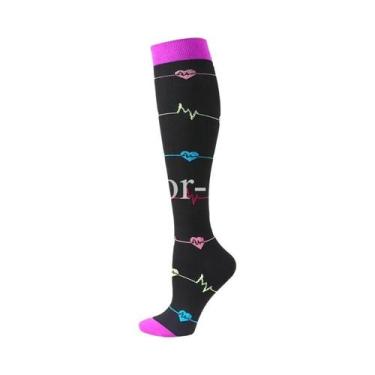 Imagem de Meias De Compressão Em 24 Cores 15-20 Mmhg Graduadas Para Atividades F