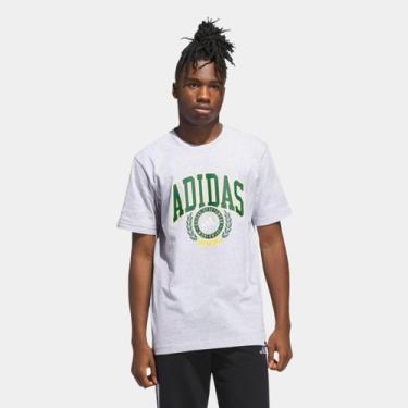 Imagem de Camiseta Adidas Gráfica Masculina, Cinza, G