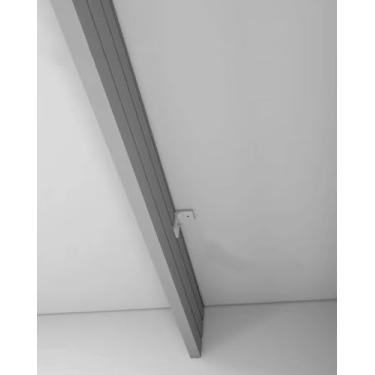 Imagem de Cortina decorativa cinza para trilhos de teto de 1 m a 7 m, defletor elegante para varanda e janela, placa de cornija de 2,4 m, sem necessidade de trilhos