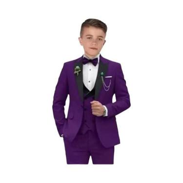 Imagem de Conjunto Clássico Para Meninos: Jaqueta, Calça E Colete Para Aniversár