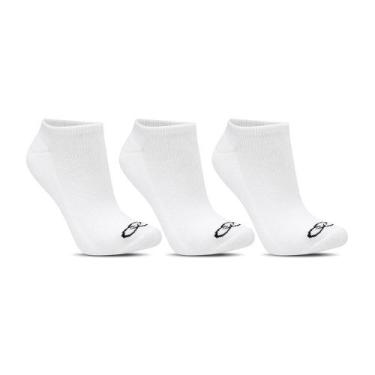 Imagem de Kit Meia Masculina Adulta Curta Olympikus Branca 3 Pares, Branco, 39/4