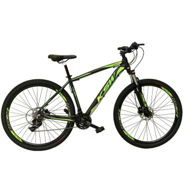 Imagem de Bicicleta Aro 29 KSW XLT Shimano 24v K7 Freio Hidráulico Garfo Suspensão com Trava-Unissex