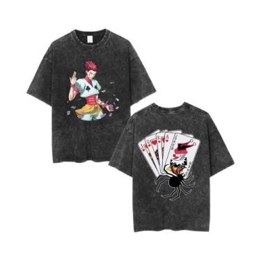 Imagem de Camiseta Masculina Casual Y2K Hunter X Hunter Com Gola Redonda E Manga