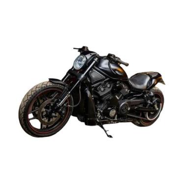 Imagem de Pôster De Corrida De Motocicleta Preto Pesado Em Tela Para Decoração D