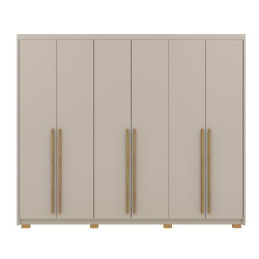 Imagem de Guarda Roupa Casal Dukai Fendi 6 Portas Porta de Bater 6 Gavetas MDF Vila Rica