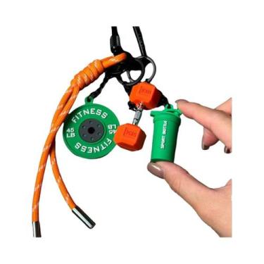 Imagem de Chaveiro De Anilhas De Halteres Destacáveis Com Fivela Em D, Pingente 