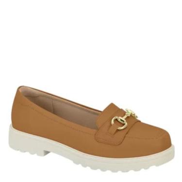 Imagem de Sapato Mocassim Feminino Loafer Tratorado Modare 7357.106, Camel napa,
