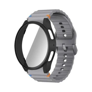 Imagem de Pulseira De Silicone Para Relógio Samsung Com Capa De PC E Protetor De