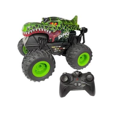 Imagem de Brinquedo Infantil Carrinho LED 7 Spin Monster Verde com Controle Remo