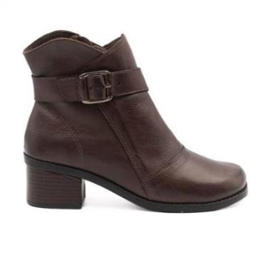 Imagem de Bota Zatta Coturno Couro Fivela Margarete-Feminino
