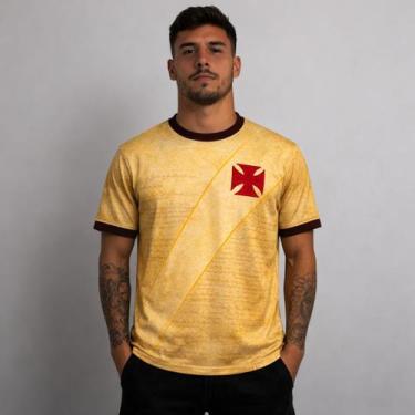 Imagem de Camisa Vasco da Gama Retrô Libertadores 98 Epic Bege - Masculino Taman