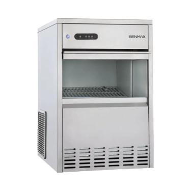 Imagem de Máquina de Gelo Benmax 26kg Super Ice Inox Branco com Luz UV e Sistema