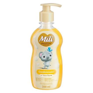 Imagem de Condicionador Bebê Mili Love Care Talco Suave 200ml Premium Banho Hipo