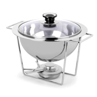Imagem de Conjunto rechaud Meu Buffet em inox com 3 peças - Forma, CINZA