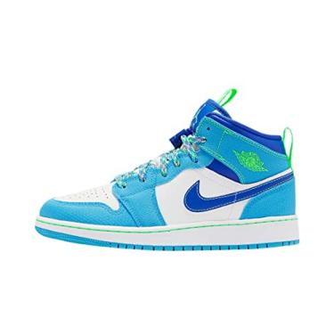 Imagem de Big Kid's Jordan 1 Mid SE Sprite Blue Dk Powder Blue/Racer Blue (DA8010 400) - 7