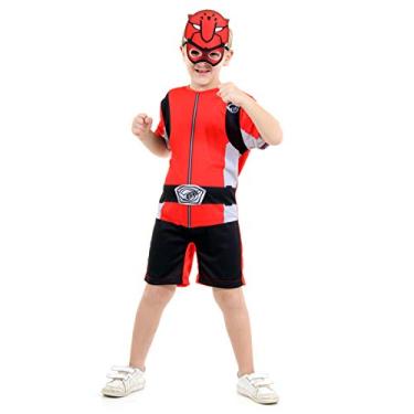 Imagem de Fantasia Power Rangers Beast Morphers Vermeho Curto Infantil 916602-G