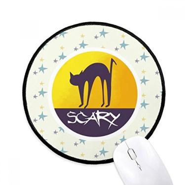 Imagem de Mouse pad assustador para Halloween com gato de terror para computador