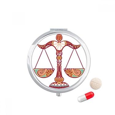 Imagem de Caixa de comprimidos com símbolo do zodíaco da Constelação Libra Dispensador de remédios