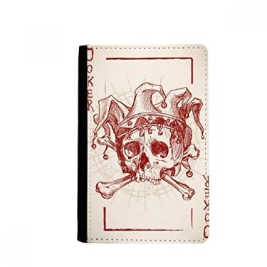 Imagem de Coringa Coringa Coroa Vermelho Esqueleto Padrão Cartão Passaporte Notecase Burse Capa Carteira Porta-Cartão
