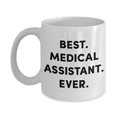 Imagem de Caneca de café de assistente médico – Melhor assistente médico de todos os tempos – Caneca de café de cacau quente divertido – ideia de presente de aniversário de Natal
