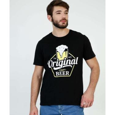 Imagem de Camiseta Masculina Estampa Cerveja Manga Curta Mr