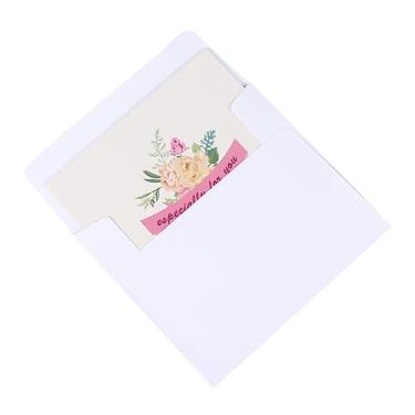 Imagem de Amosfun Cartões Comemorativos 20Pcs s De Cartão Cartões De Felicitações De Flores s De Convite De Casamento Sobres Para Cartas Flores Aniversário Dia Das Mães Cartões Festival Bênção Com