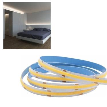 Imagem de Fita de Led 12v COB Rolo 50 metros 10w 4000k Teto Rebaixado Sanca Decoraçao Iluminaçao Residencial Comercial Ambiente Interno Externo
