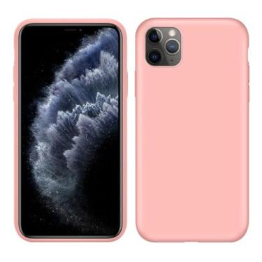 Imagem de Capa de silicone líquido original luxuosa para iPhone 11 Pro Max 7 8 6 6S Plus XR X XS MAX 5 5S SE 11 Capa traseira à prova de choque, rosa, para iPhone XS Max